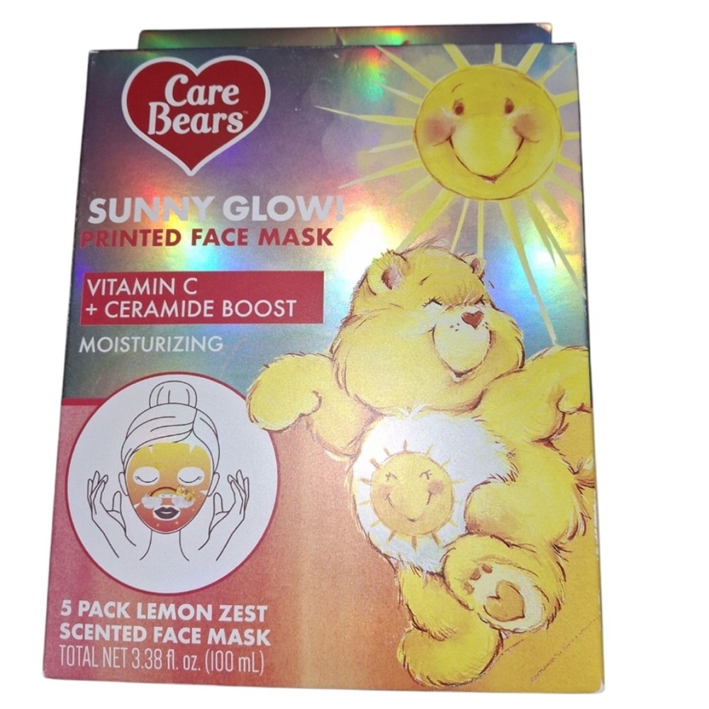 Care Bears nwt Sunny Glow Printed Face Mask - 5 masks
